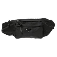 Prada Black Nylon Montagna Belt Bag