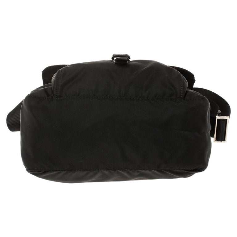 Prada Black Nylon Pocket Flap Messenger Bag at 1stDibs