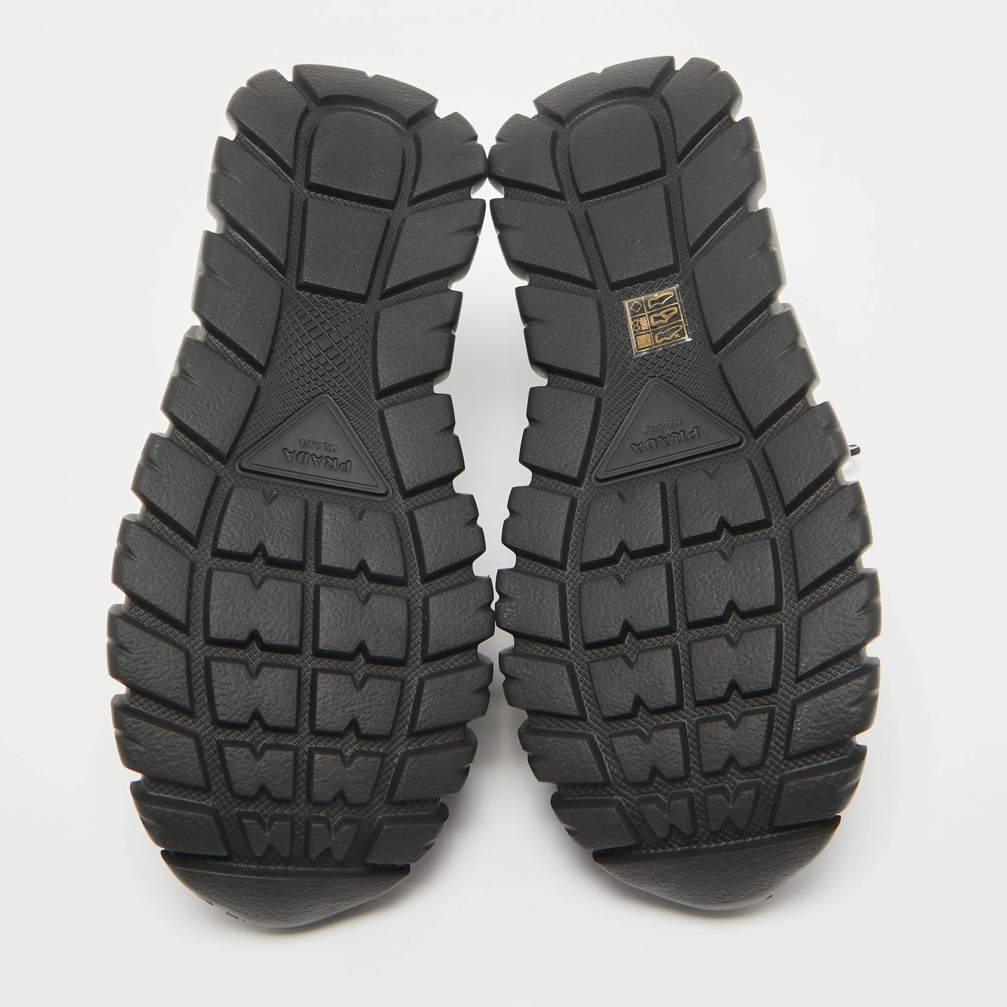 Prada Black Nylon Prax Low Top Sneakers Size 40 4
