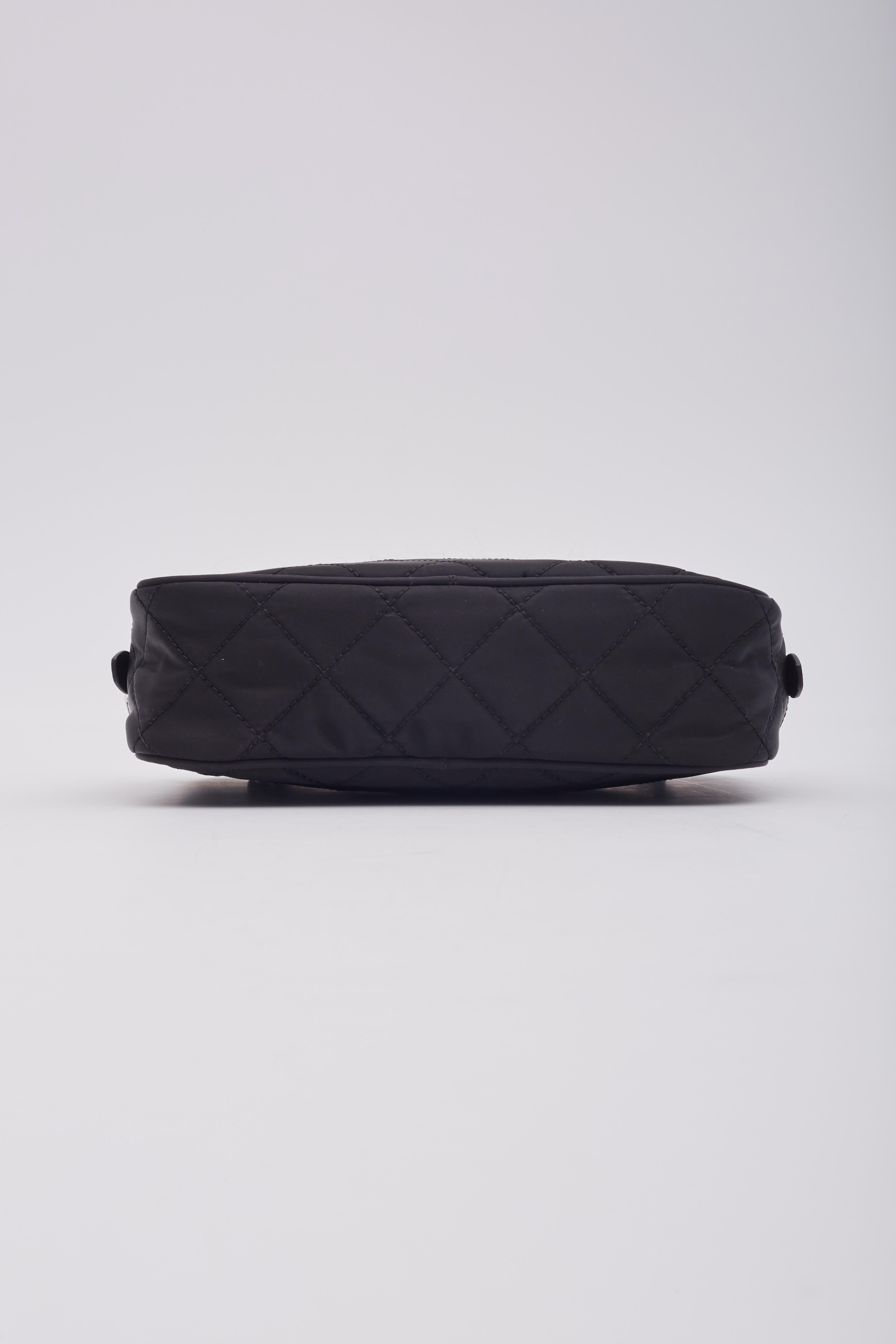 Prada Black Nylon Quilted Bandoliera Shoulder Bag 4