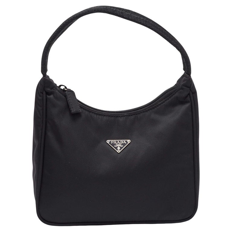 Prada Black Nylon Re-Edition 2000 Baguette Bag at 1stDibs