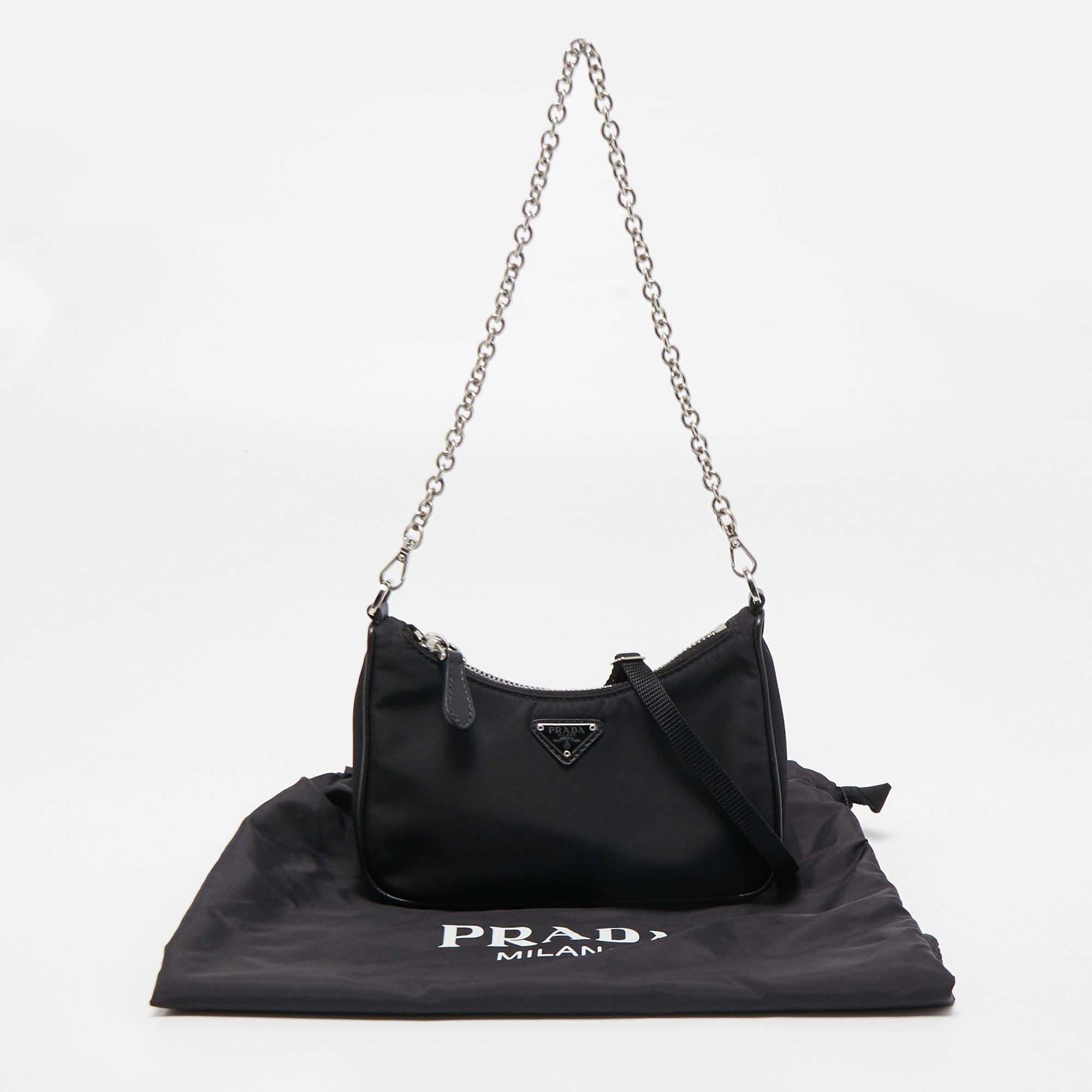Prada Black Nylon Re-Nylon Crossbody Bag 7
