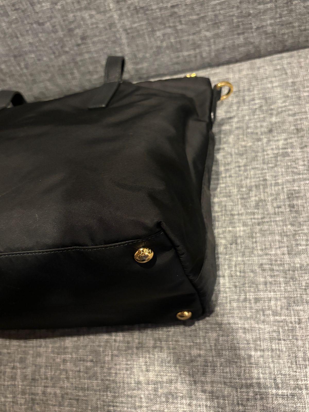 Prada - Borsa piccola in nylon nero con robot abbellito in vendita 4