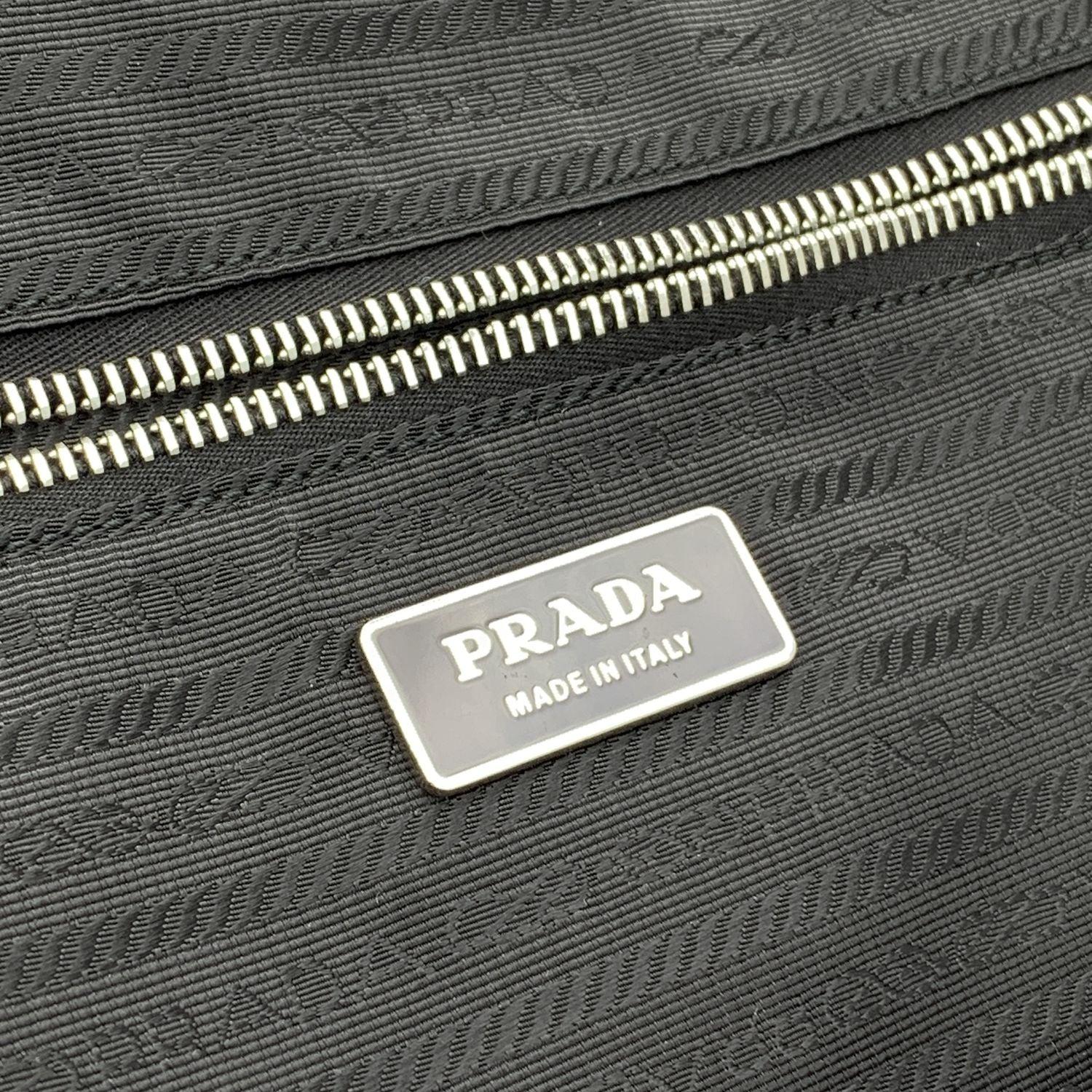Prada Schwarze Nylon Rolling Suitcase Reisetasche/Gepäcktasche 3