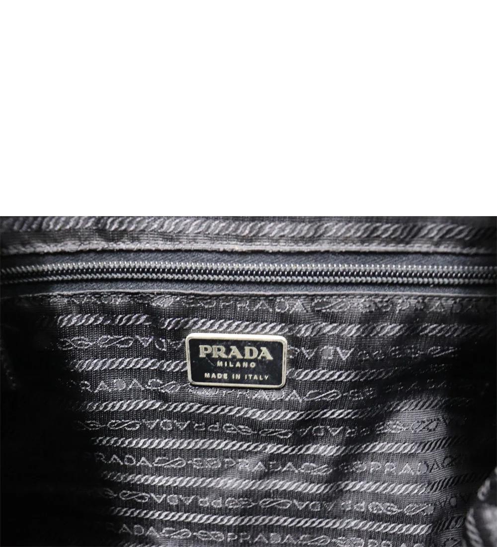 Prada Black Nylon Rucksack Backpack For Sale 1