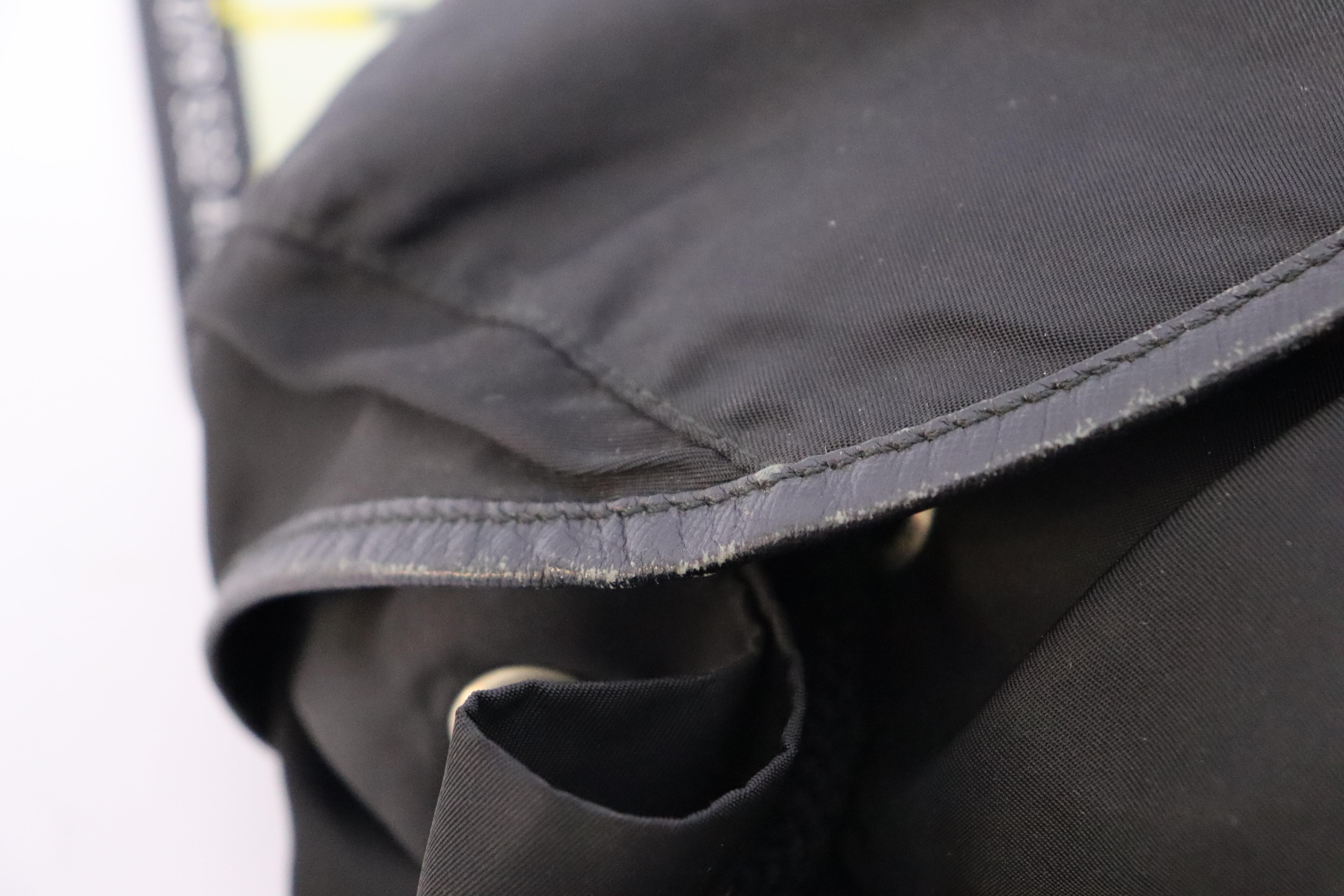 Prada Black Nylon Rucksack Backpack For Sale 3