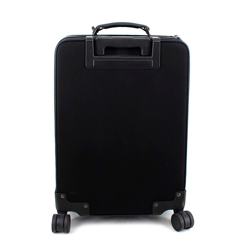 Men's Prada Black Nylon & Saffiano Carry-On Trolley Suitcase