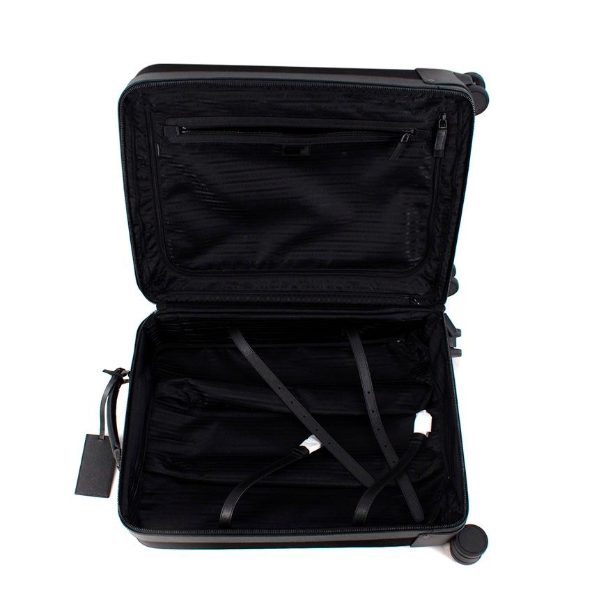 Prada Black Nylon & Saffiano Carry-On Trolley Suitcase 3