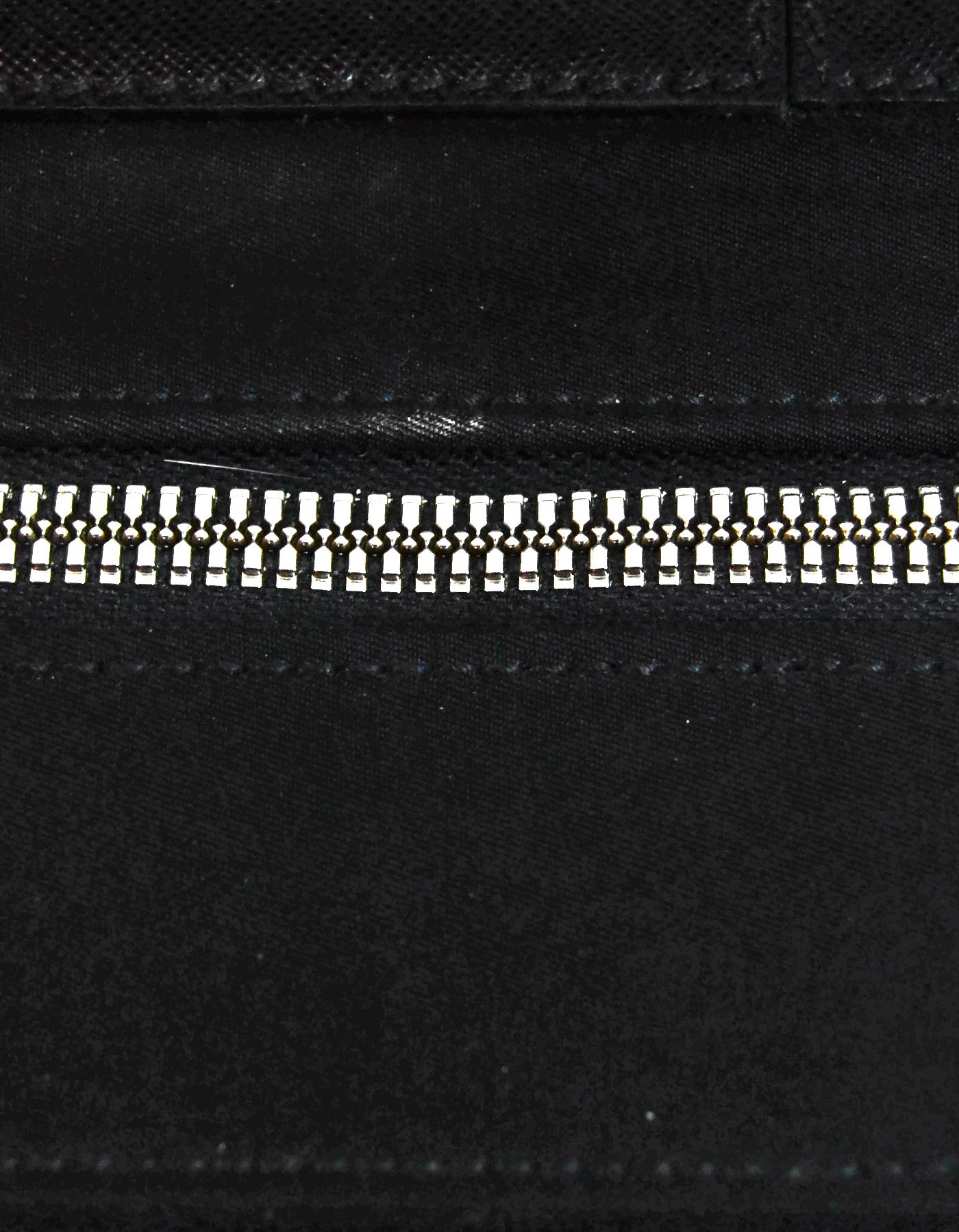 Women's or Men's Prada Black Nylon/Saffiano Leather 40cm Carry-On Bag Rolling Luggage Suitcase
