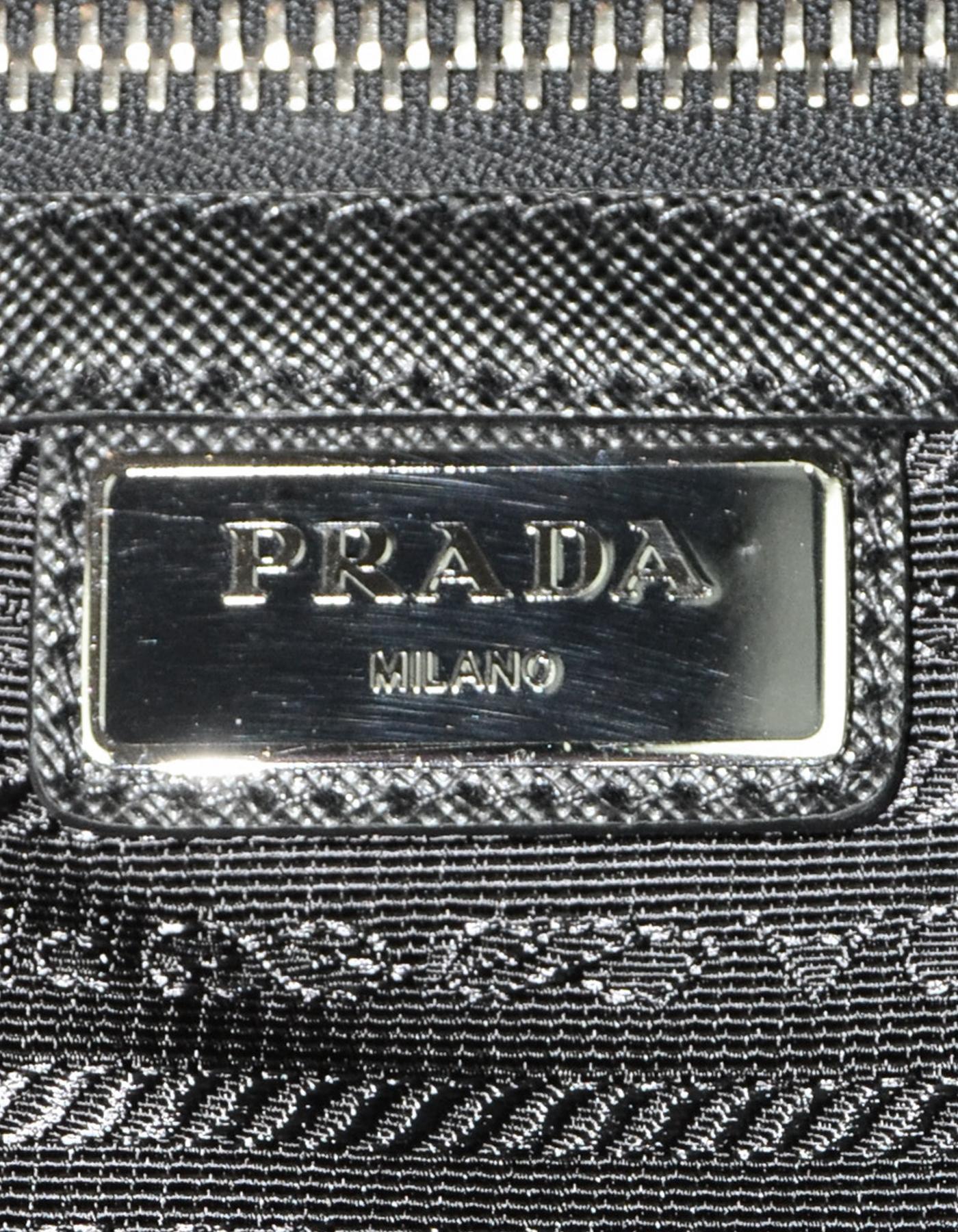 Prada Black Nylon/Saffiano Leather 40cm Carry-On Bag Rolling Luggage Suitcase 2