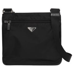 Prada Black Nylon & Saffiano Leather Crossbody Bag