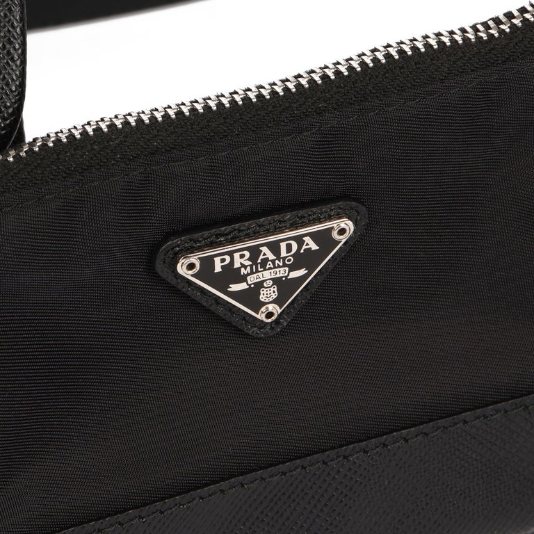 Prada Black Nylon and Saffiano Leather Pocket Belt Bag For Sale at 1stDibs