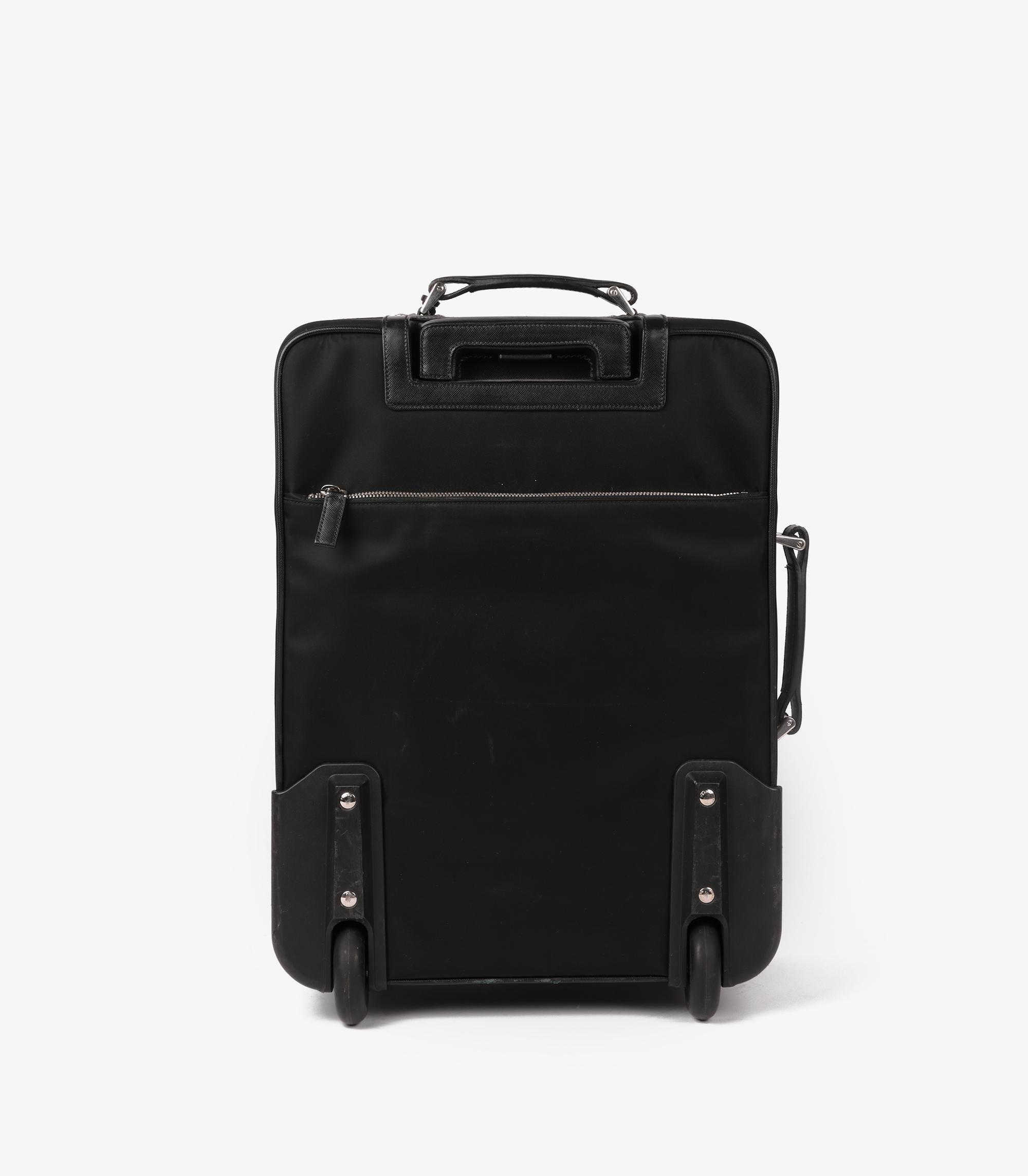 Women's or Men's Prada Black Nylon & Saffiano Leather Rolling Case