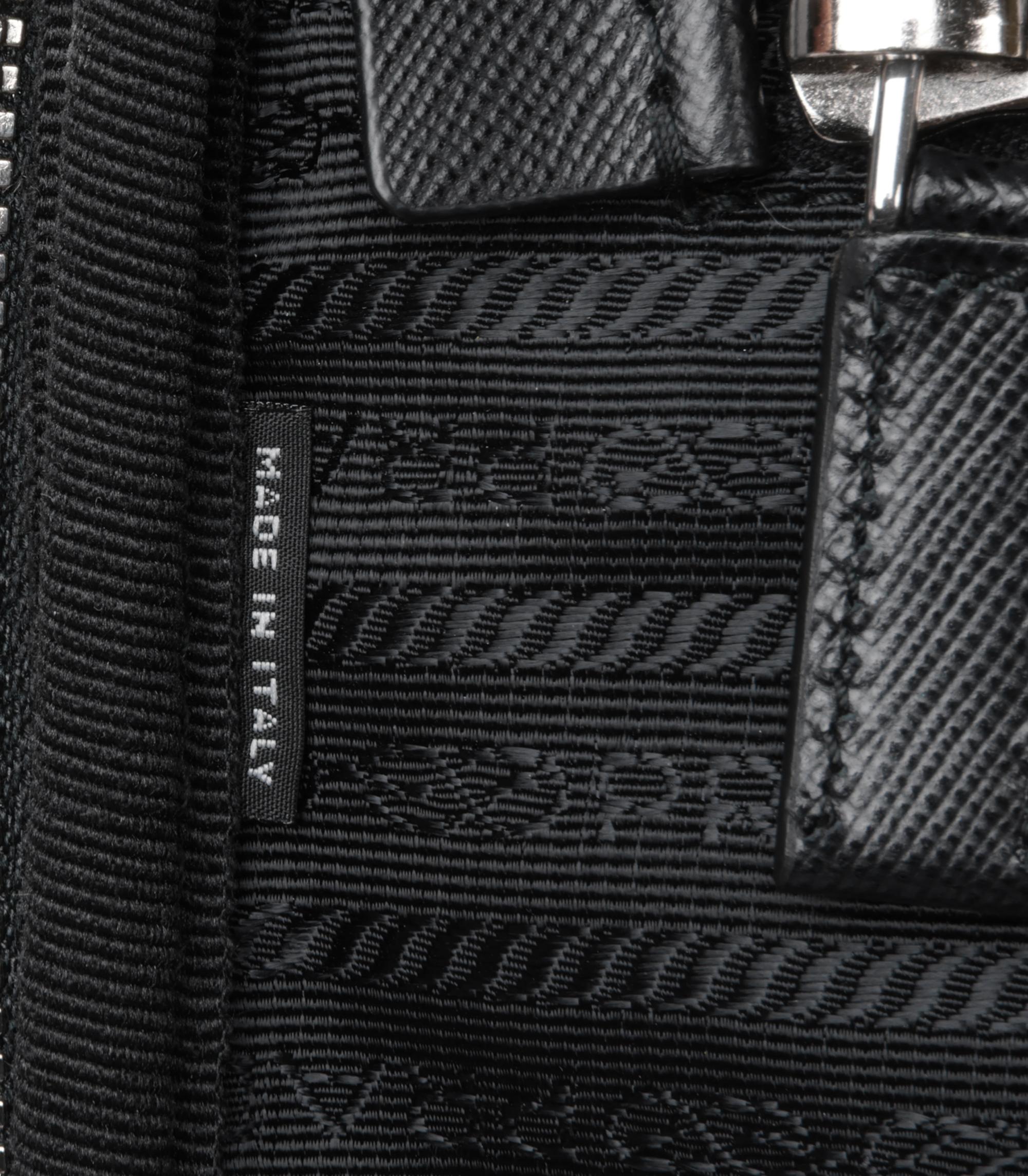 Prada Black Nylon & Saffiano Leather Rolling Case 5