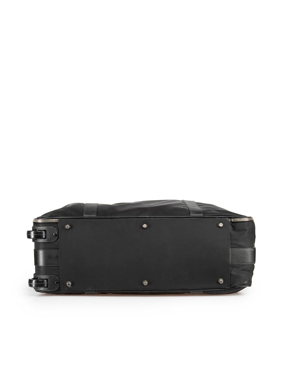 Women's Prada Black Nylon Semi-Rigid Wheeled Suitcase For Sale