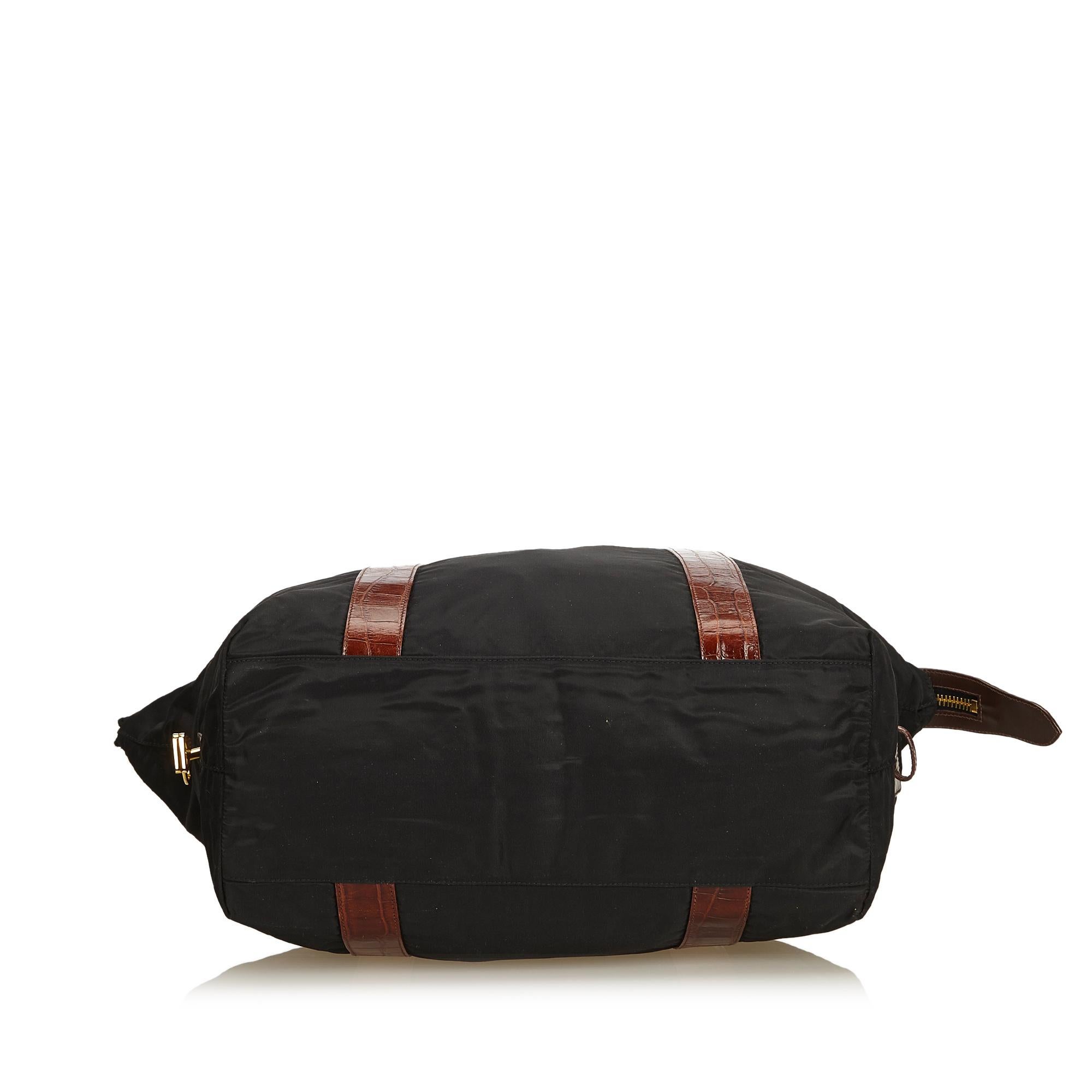 Prada Black Nylon Shoulder Bag In Good Condition In Orlando, FL