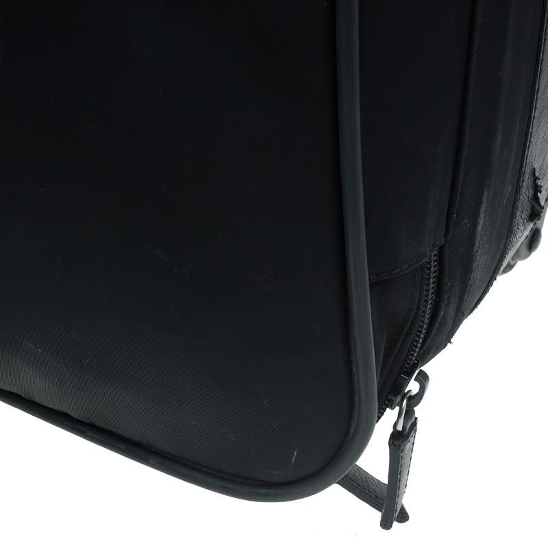 Prada Black Nylon Signature Rolling Suitcase 3