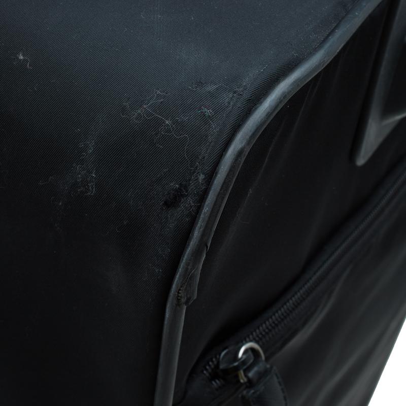 Prada Black Nylon Signature Rolling Suitcase 9