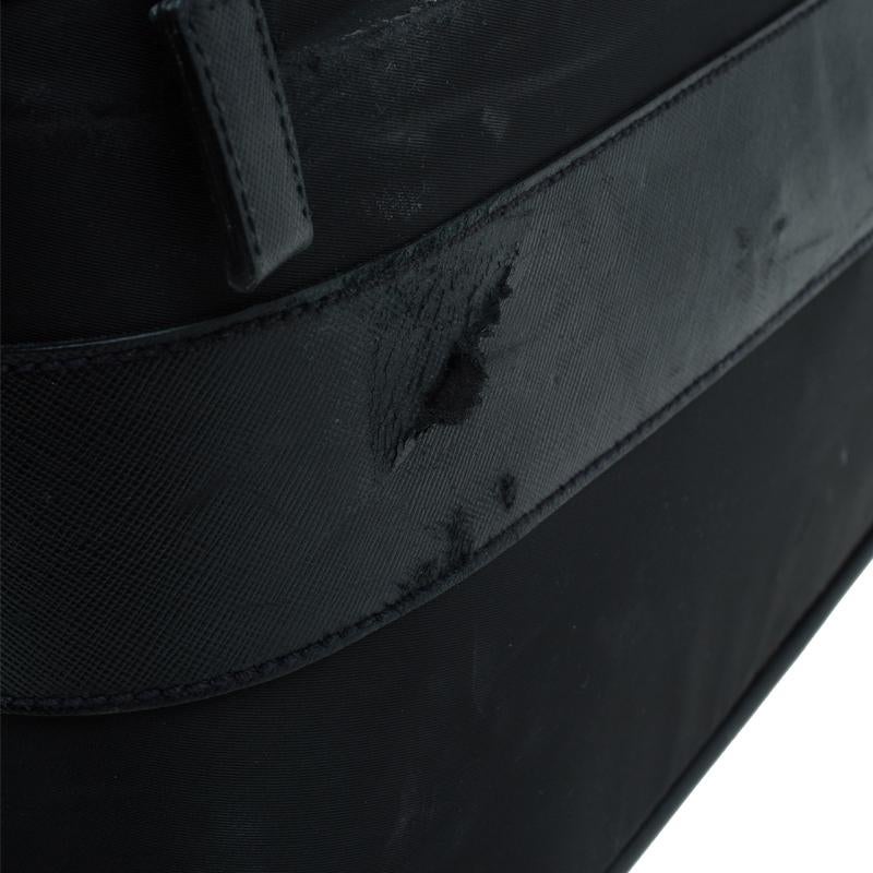 Prada Black Nylon Signature Rolling Suitcase 11