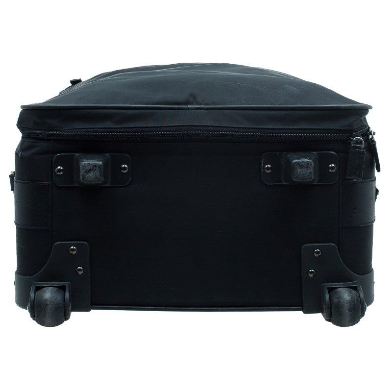 Prada Black Nylon Signature Rolling Suitcase In Fair Condition In Dubai, Al Qouz 2