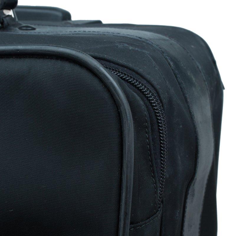Men's Prada Black Nylon Signature Rolling Suitcase