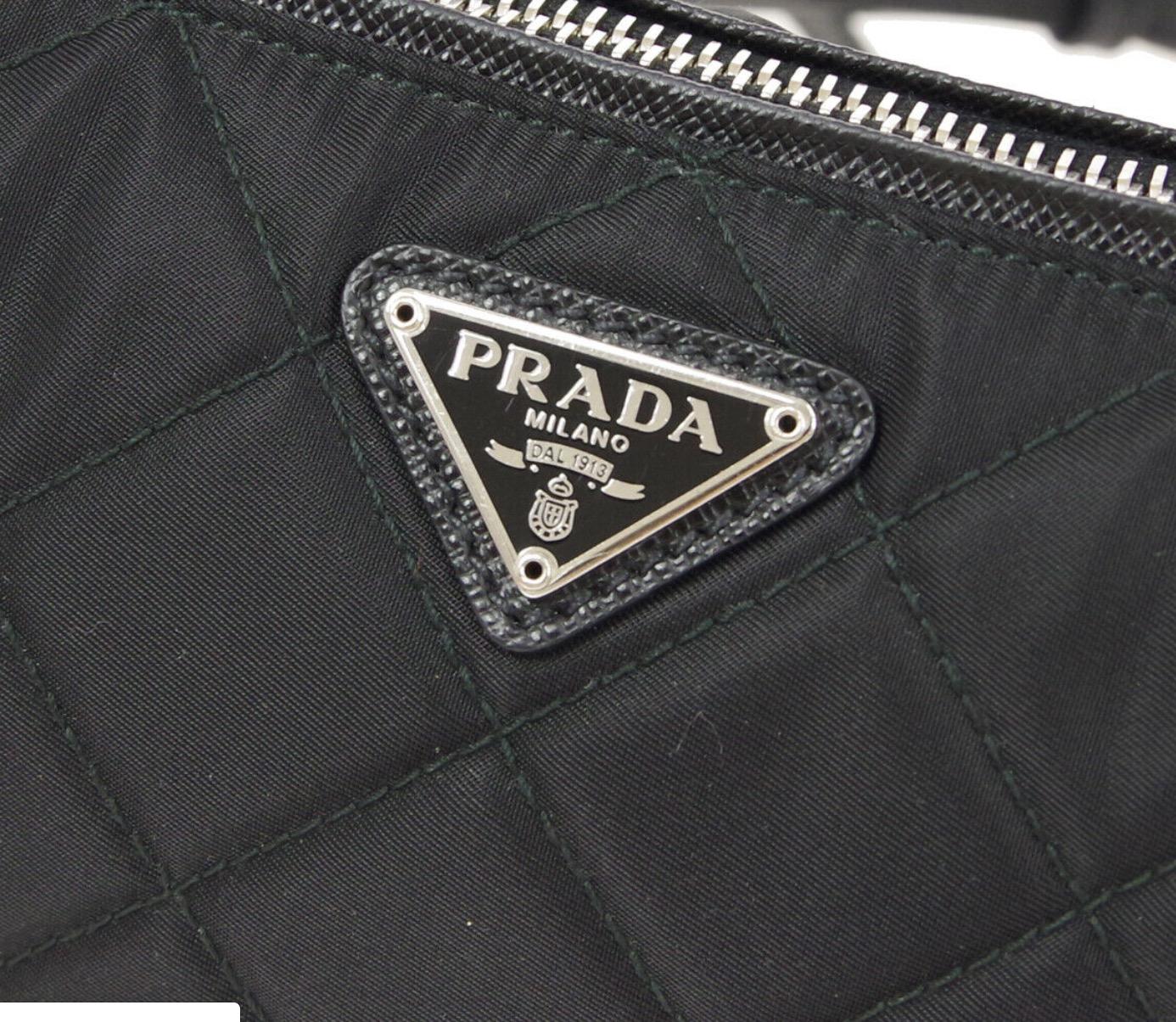 Nylon
Metal
Leather
Silver tone hardware
Woven lining
Chain strap drop 6