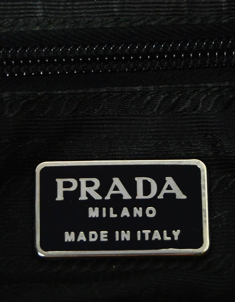 Prada Black Nylon Small Backpack w/ Front Buckle Pockets For Sale at ...