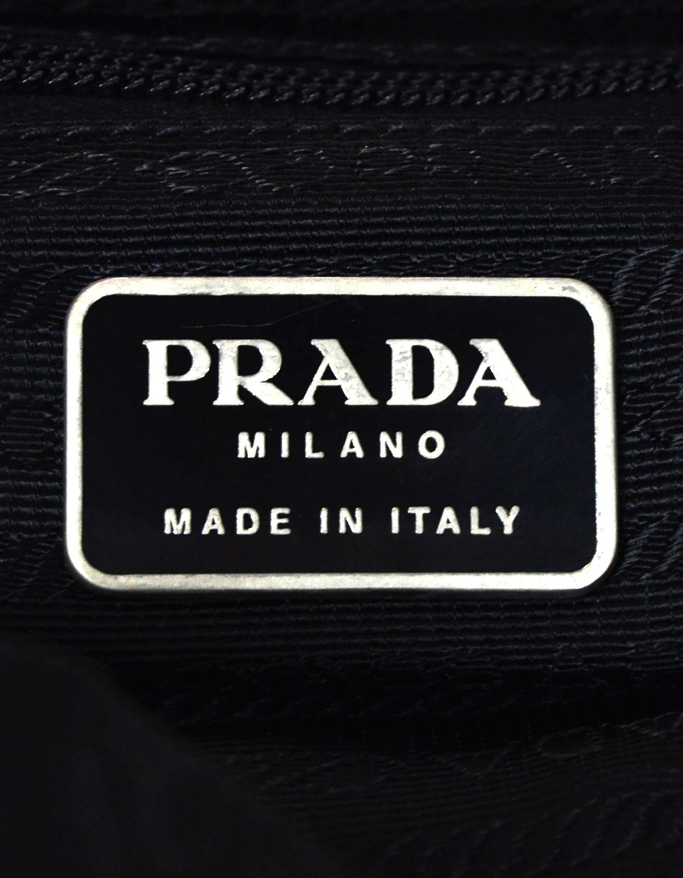 Prada Black Nylon Small Double Buckle Pocket Backpack Bag 3