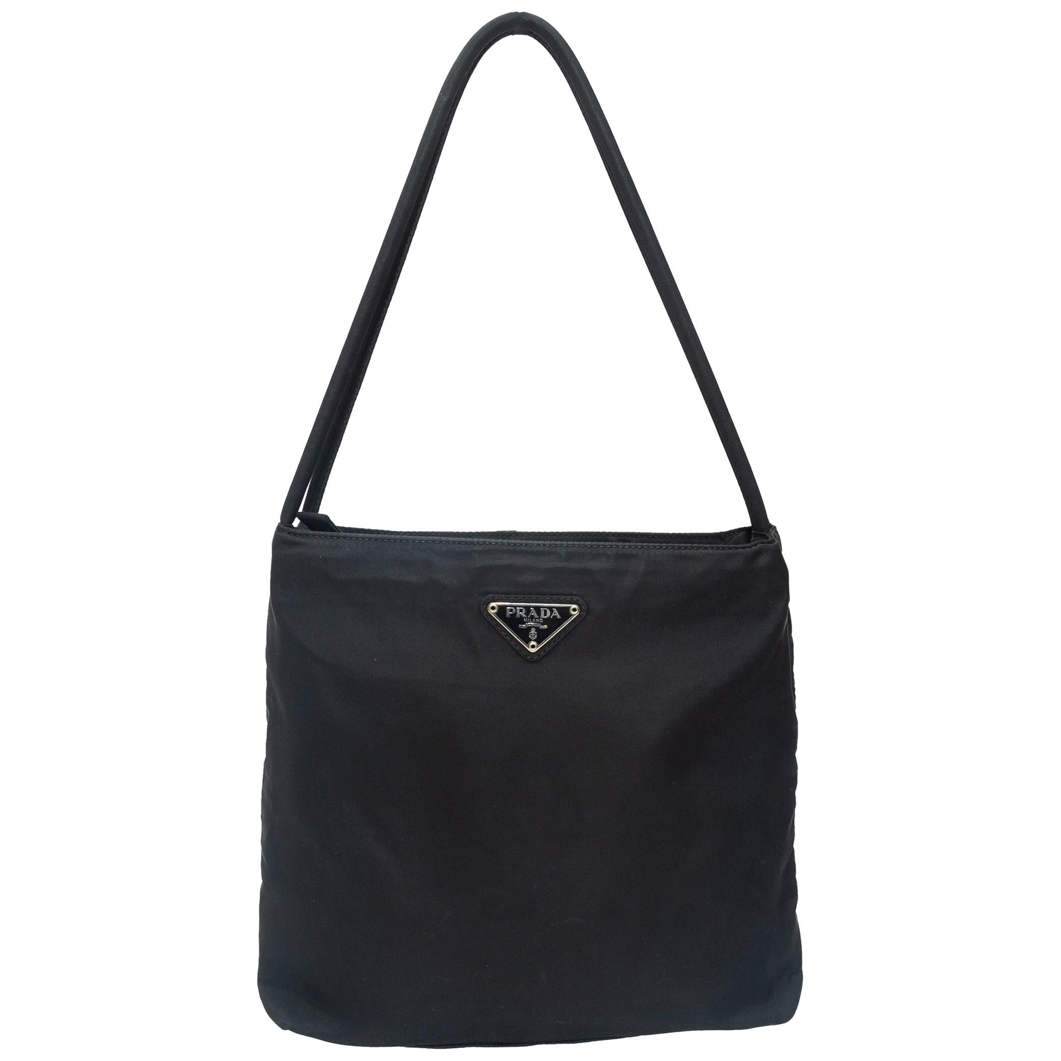 Prada Black Nylon Small Shoulder Bag