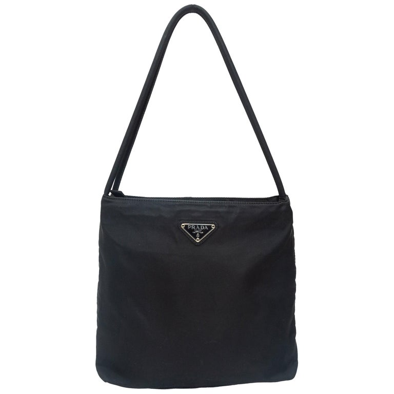 Prada Black Nylon Small Shoulder Bag at 1stDibs
