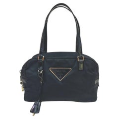 Prada Black Nylon Tessuto Boston Bag 855304