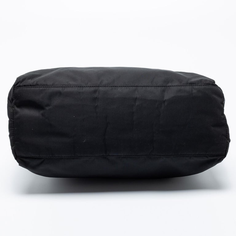Prada Black Nylon Tessuto & Plex Tote Bag