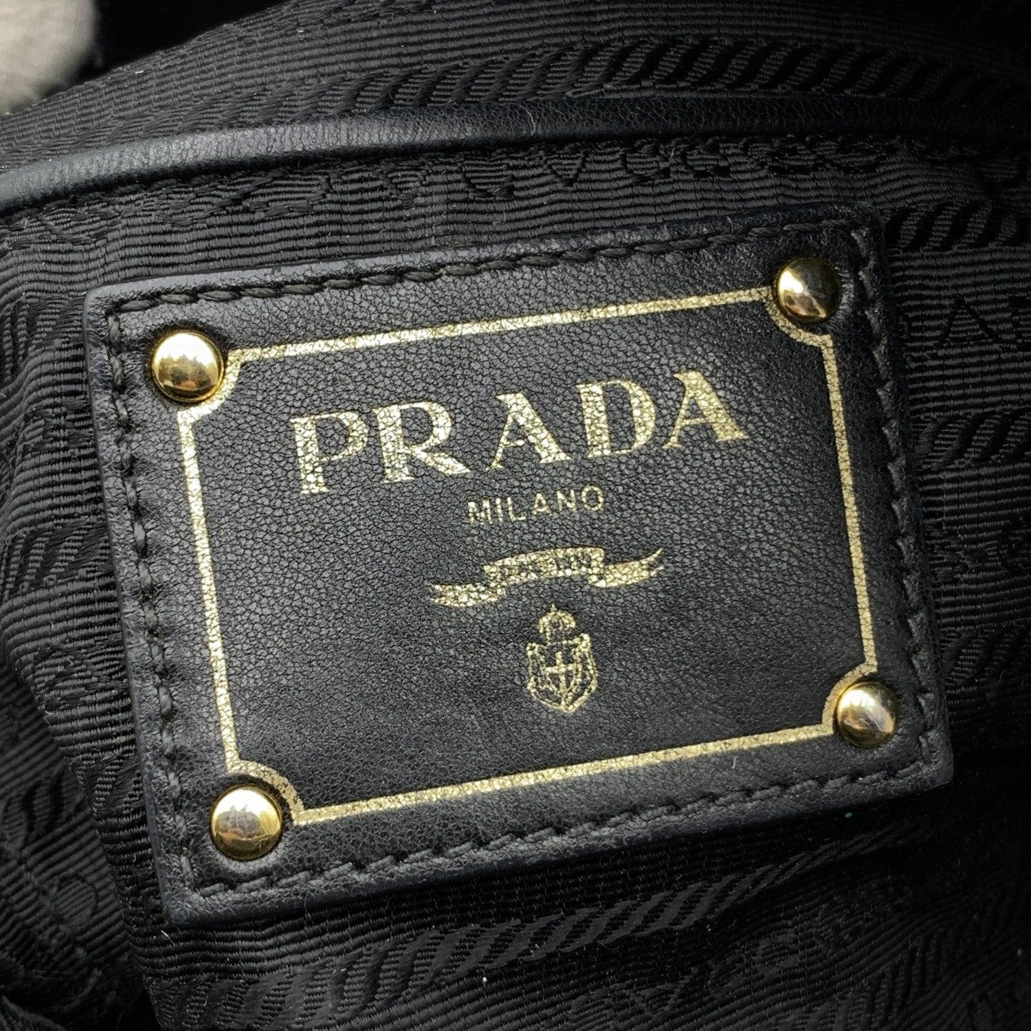 Prada Black Nylon Tessuto Gaufre Medium Tote Bag Handbag 2