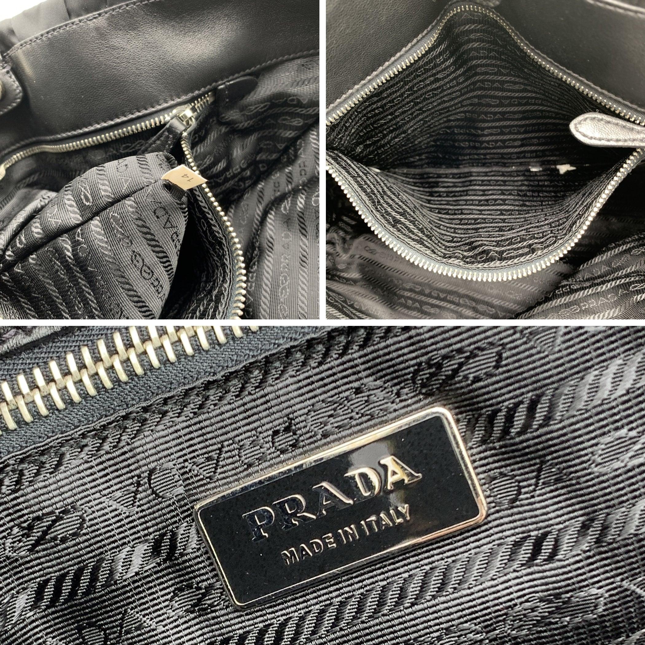 Prada Black Nylon Tessuto Gaufre Nylon Tote Handbag BN1232 2