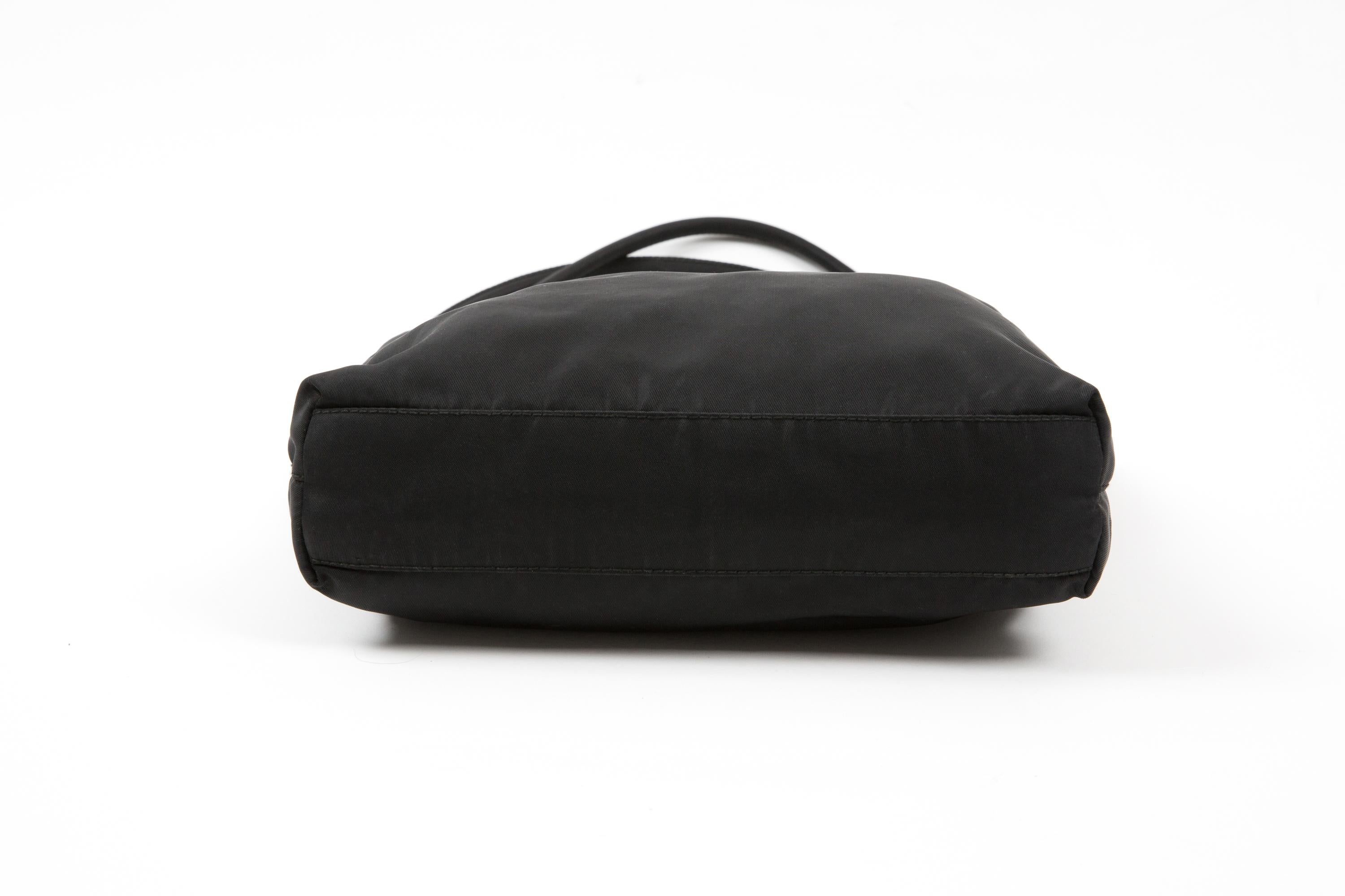 Women's Prada Black Nylon Tessuto Handbag For Sale