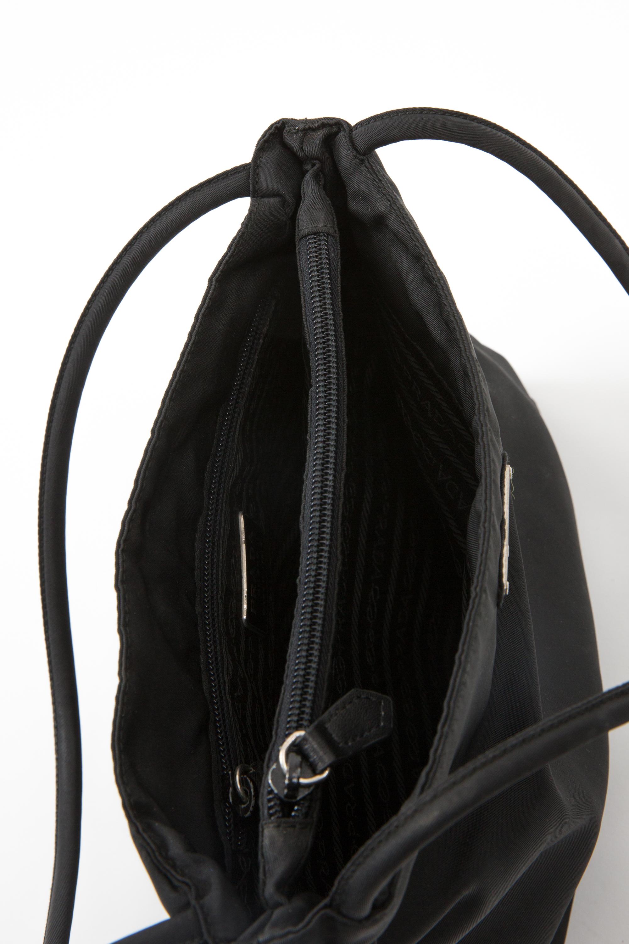 Prada Black Nylon Tessuto Handbag For Sale 2