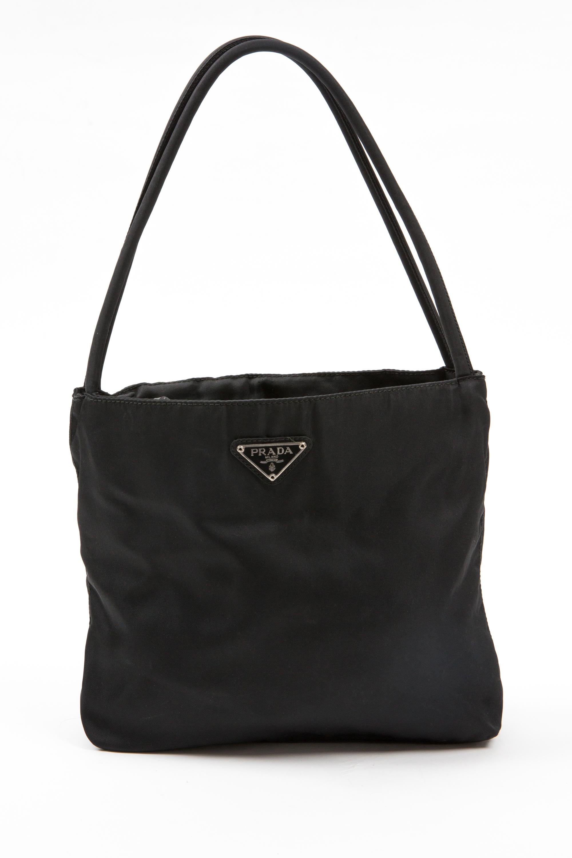 Prada Black Nylon Tessuto Handbag For Sale 3