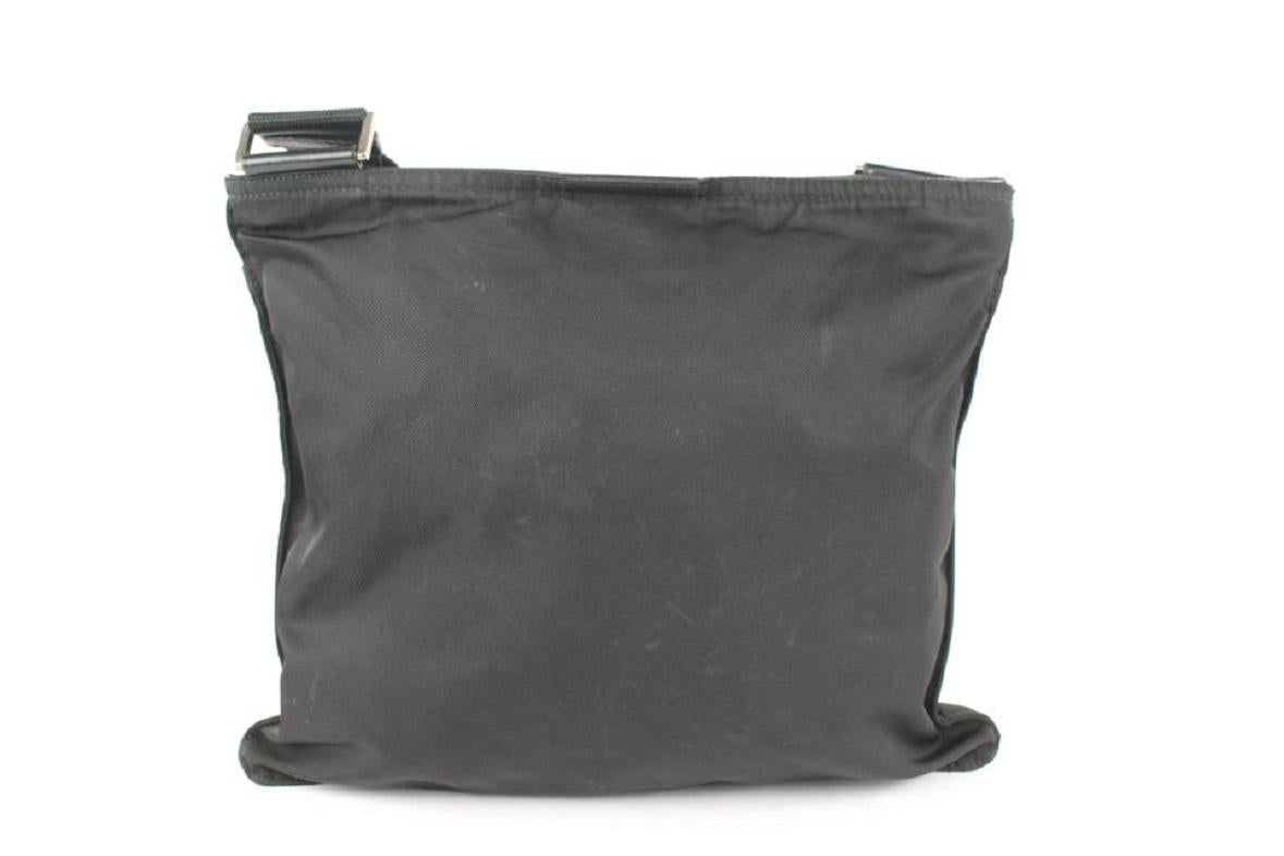 Women's Prada Black Nylon Tessuto Messenger Crossbody bag 107pr32