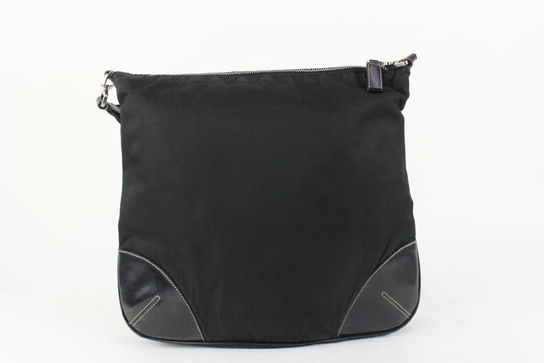Prada Black Nylon Tessuto Messenger Crossbody Bag 924pr18 2