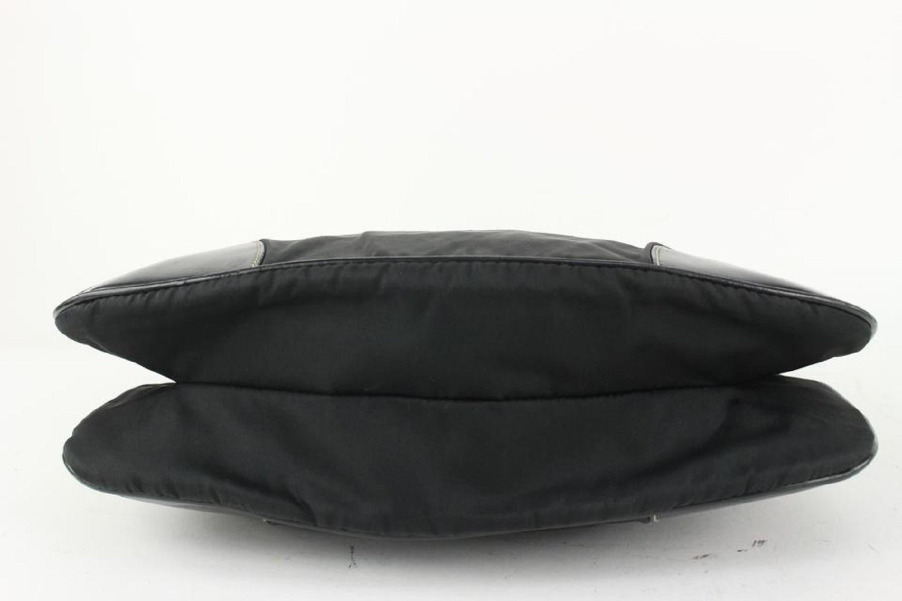 Prada Black Nylon Tessuto Messenger Crossbody Bag 924pr18 3