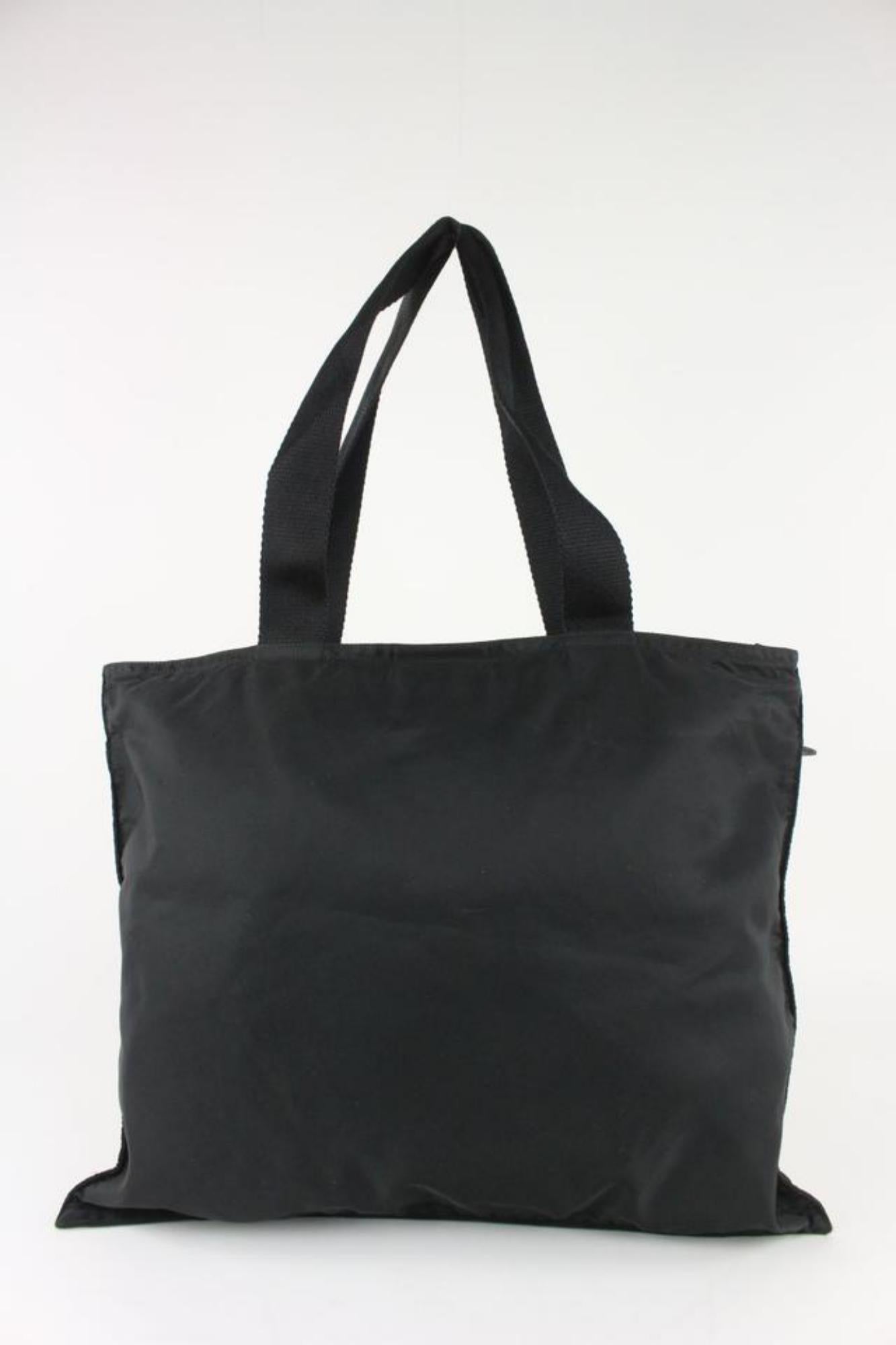 Women's Prada Black Nylon Tessuto Shopper Tote Bag 3PR1021