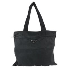 Prada Black Nylon Tessuto Shopper Tote Bag 3PR1021