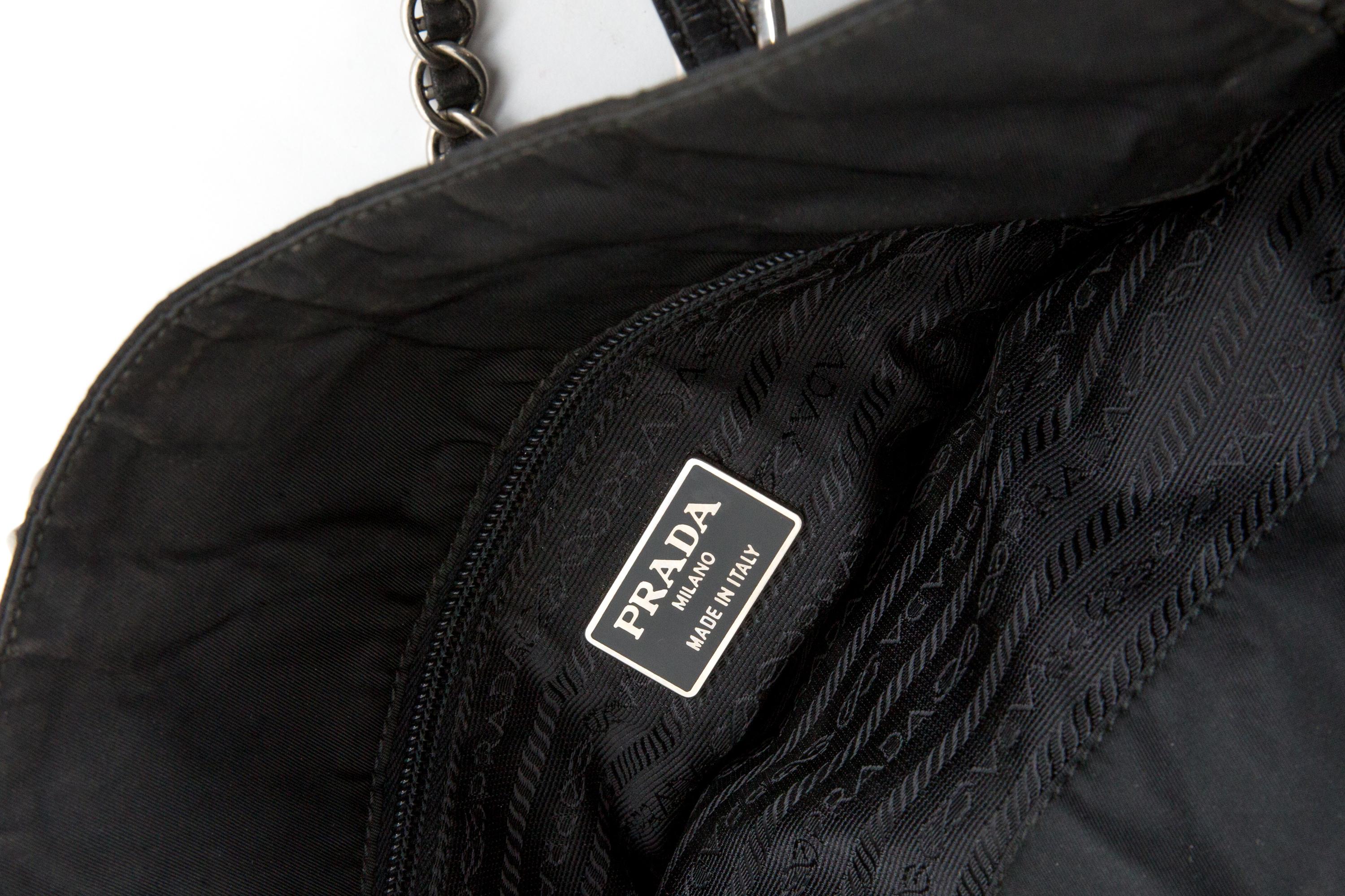 Prada Black Nylon Tessuto Tote Bag For Sale 1