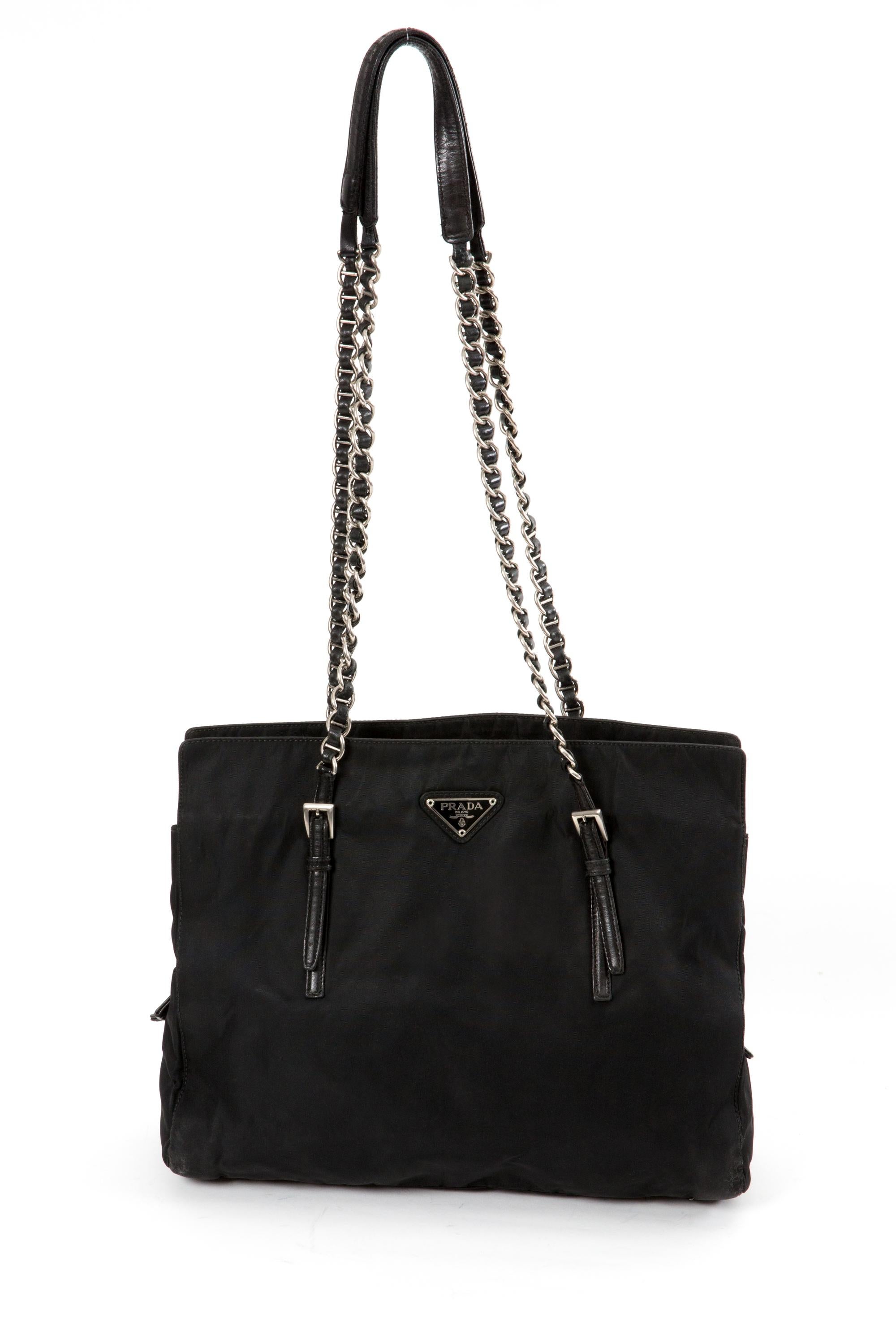 Prada Black Nylon Tessuto Tote Bag For Sale 3