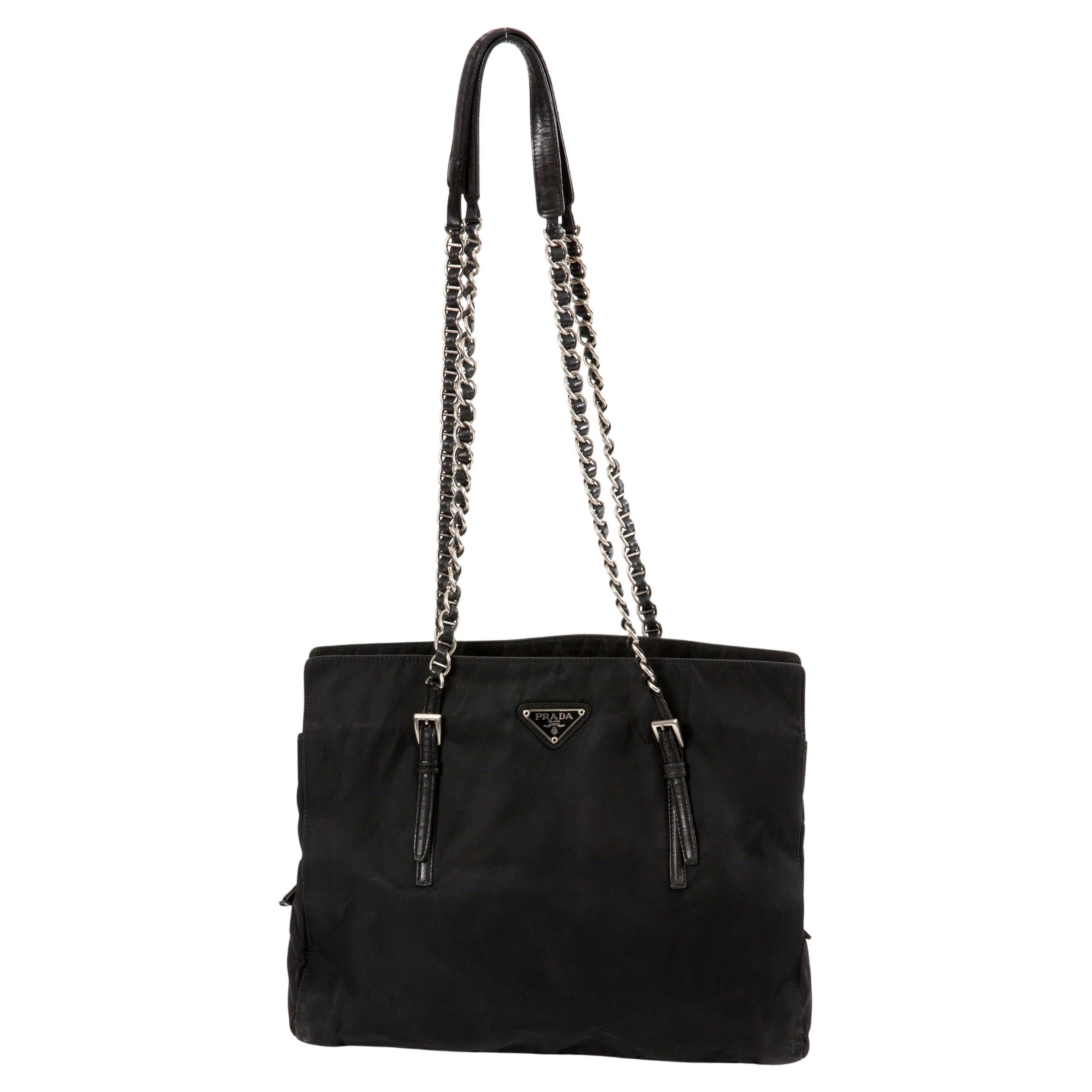 Prada Black Nylon Tessuto Tote Bag