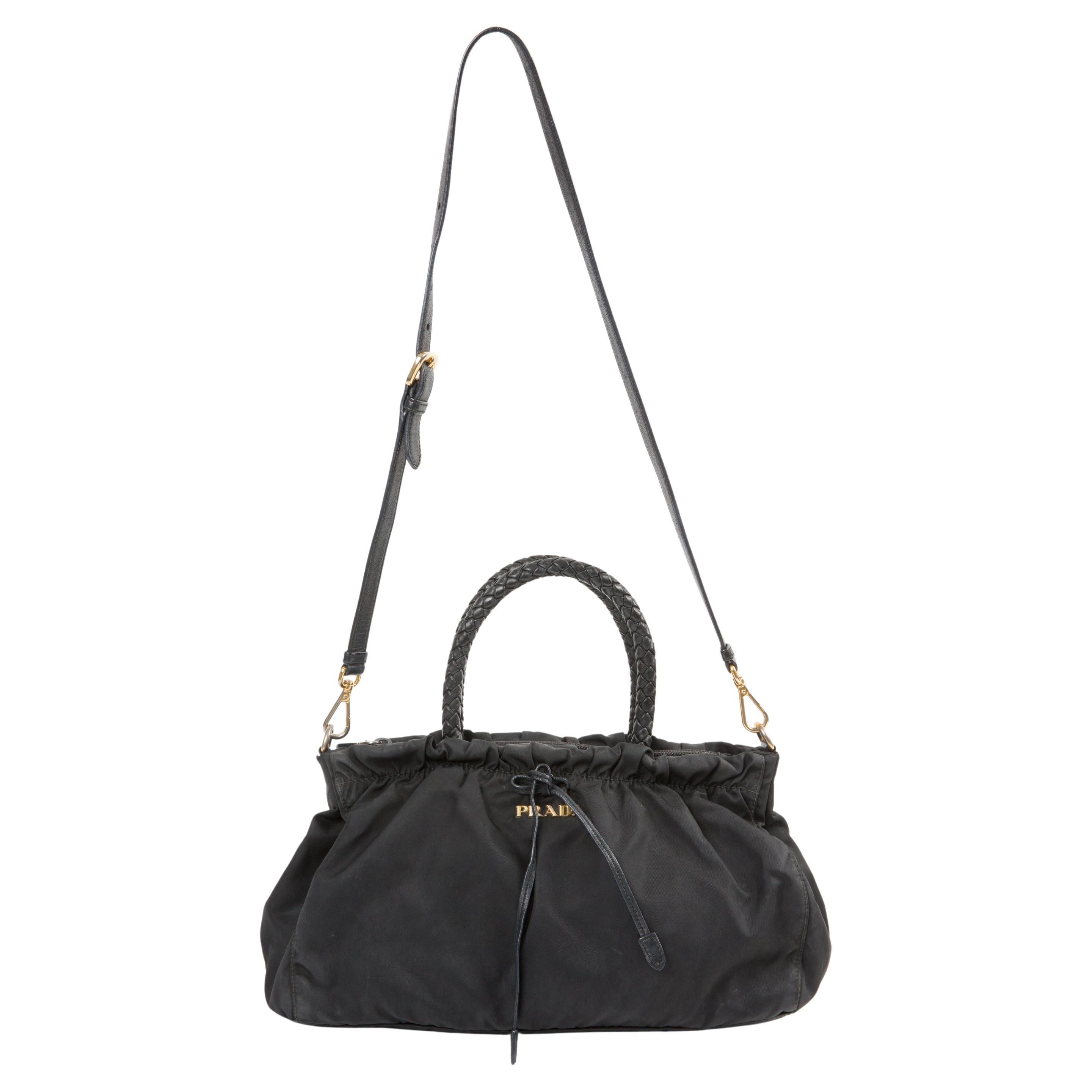 Prada Black Nylon Tessuto Tote Bag en vente