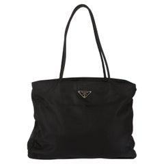 Prada Black Nylon Tessuto Tote Bag