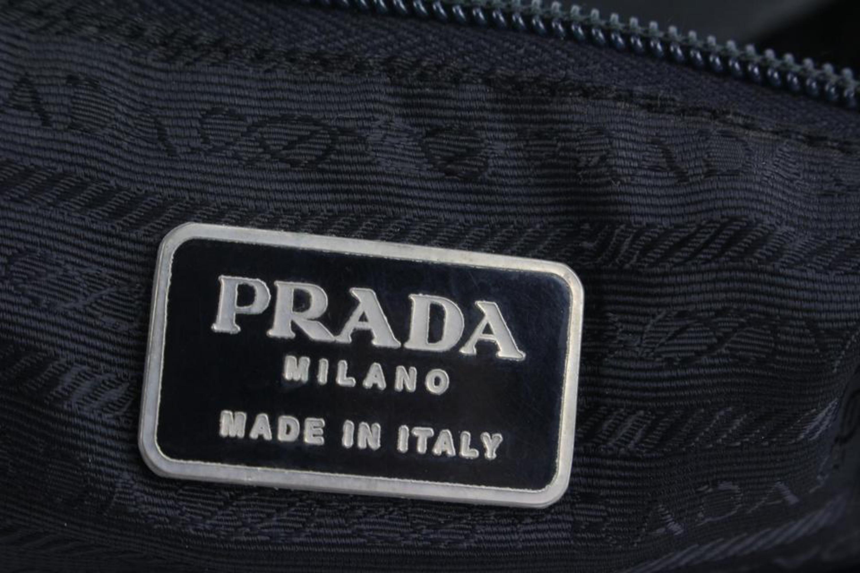 Women's Prada Black Nylon Tessuto Twin Pocket Backpack 1216p31