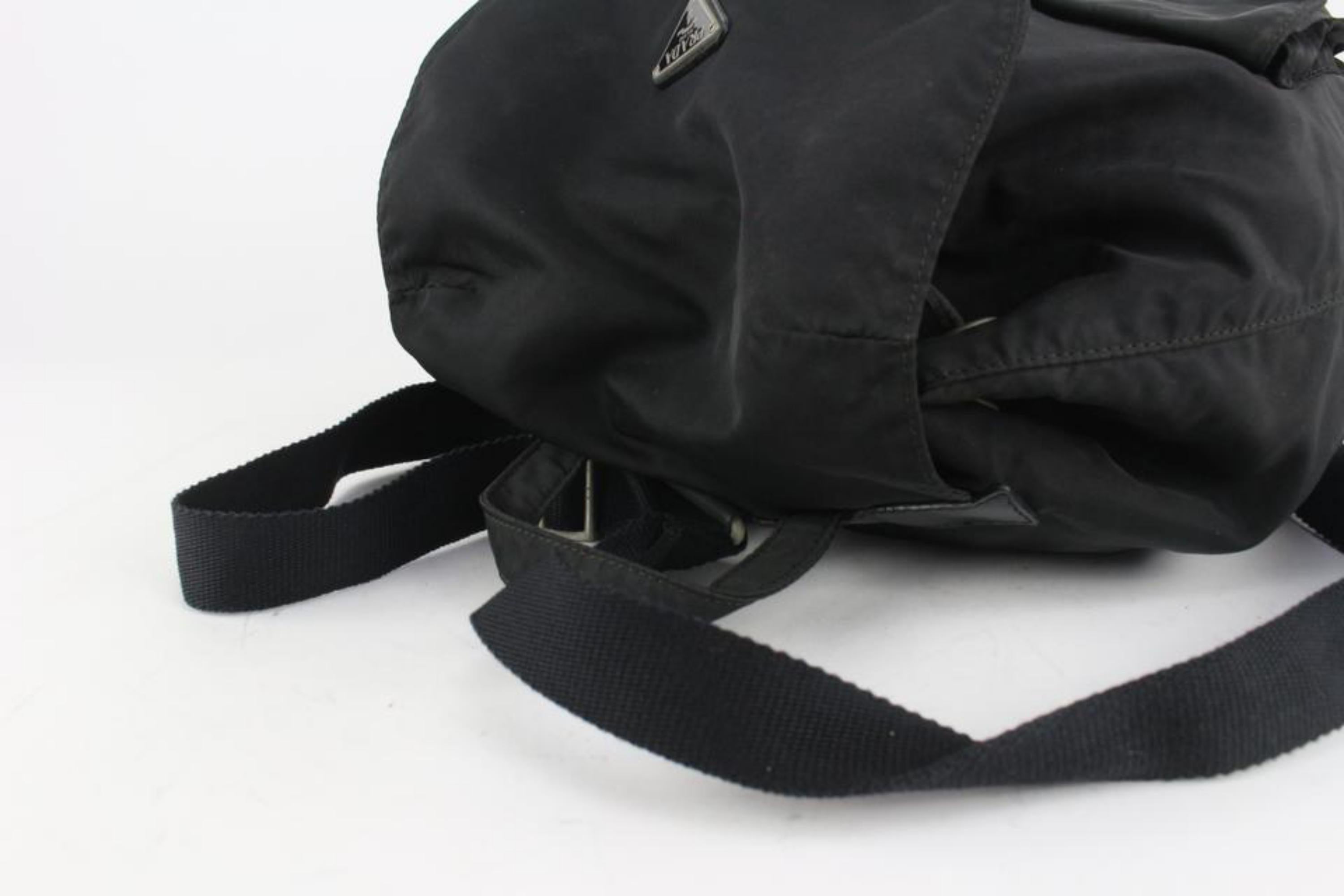 Prada Black Nylon Tessuto Twin Pocket Backpack 1216p31 1