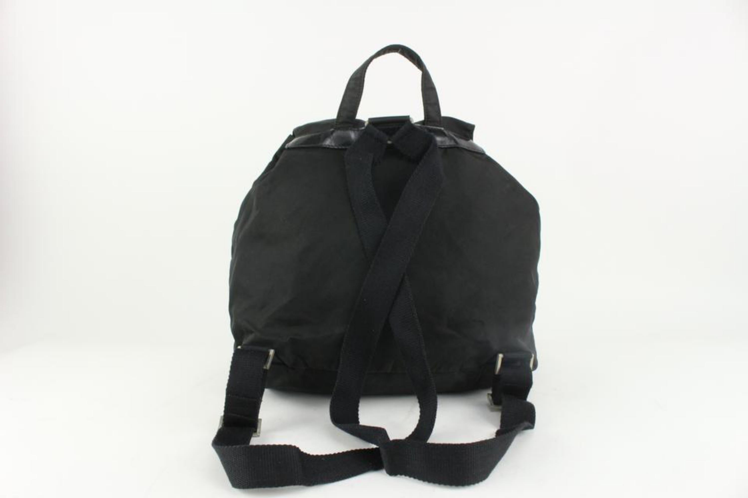 Prada Black Nylon Tessuto Twin Pocket Backpack 1216p31 2